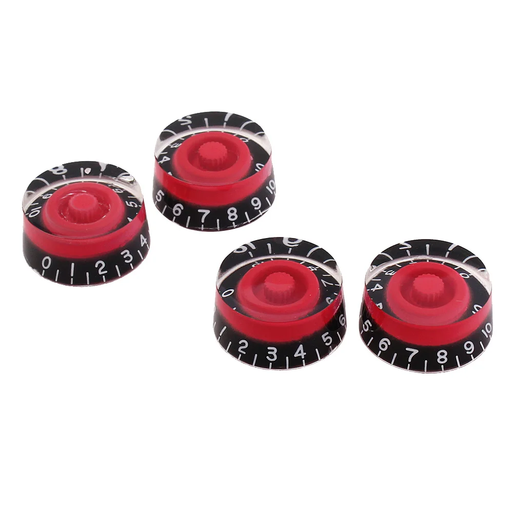 

4Pcs Large Round Durable Plastic Knobs Control Amplifier Replacement for Guitar Bass Amp Effect Pedal Knobs Amp Effect Pedal