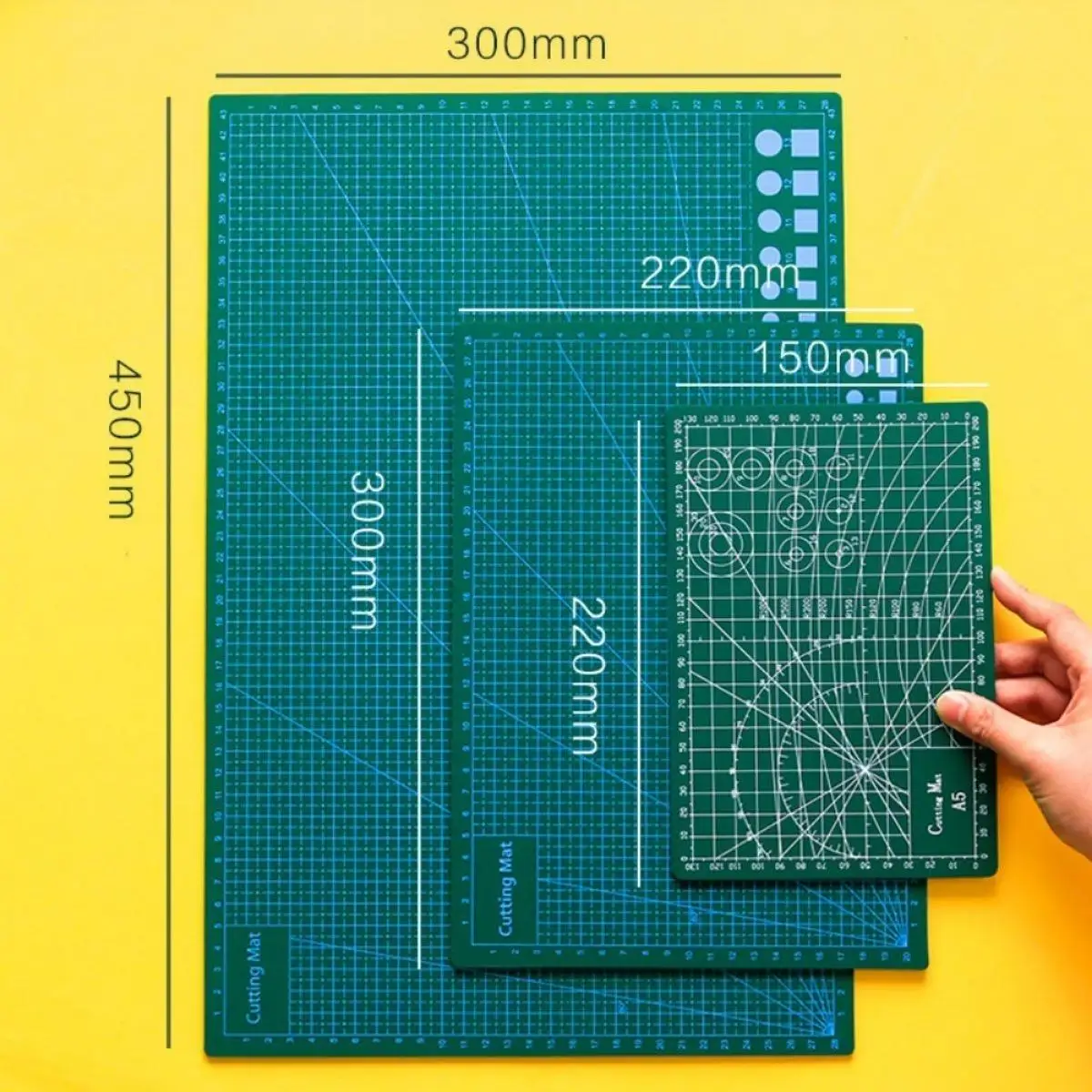 PVC SelfHealig Cutting Mat,3mm Thickening Double-Sided Multifunction DIY Desktop Protector Mat Plate Tool Stationary Supplies