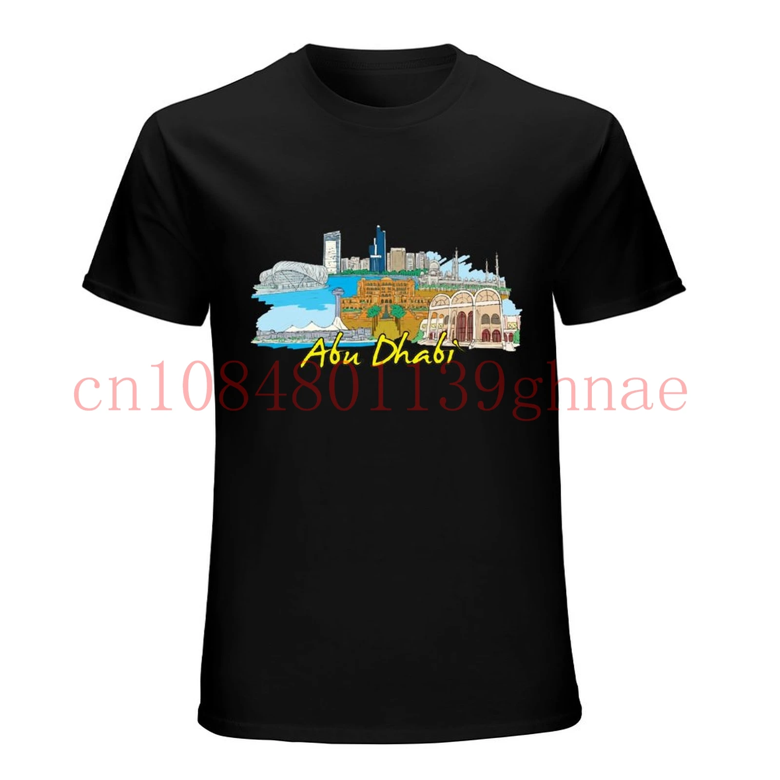 Abu Dhabi UAE marina diner sky scrapers sheikh zayed grand mosque t-shirt tee men women t-shirt