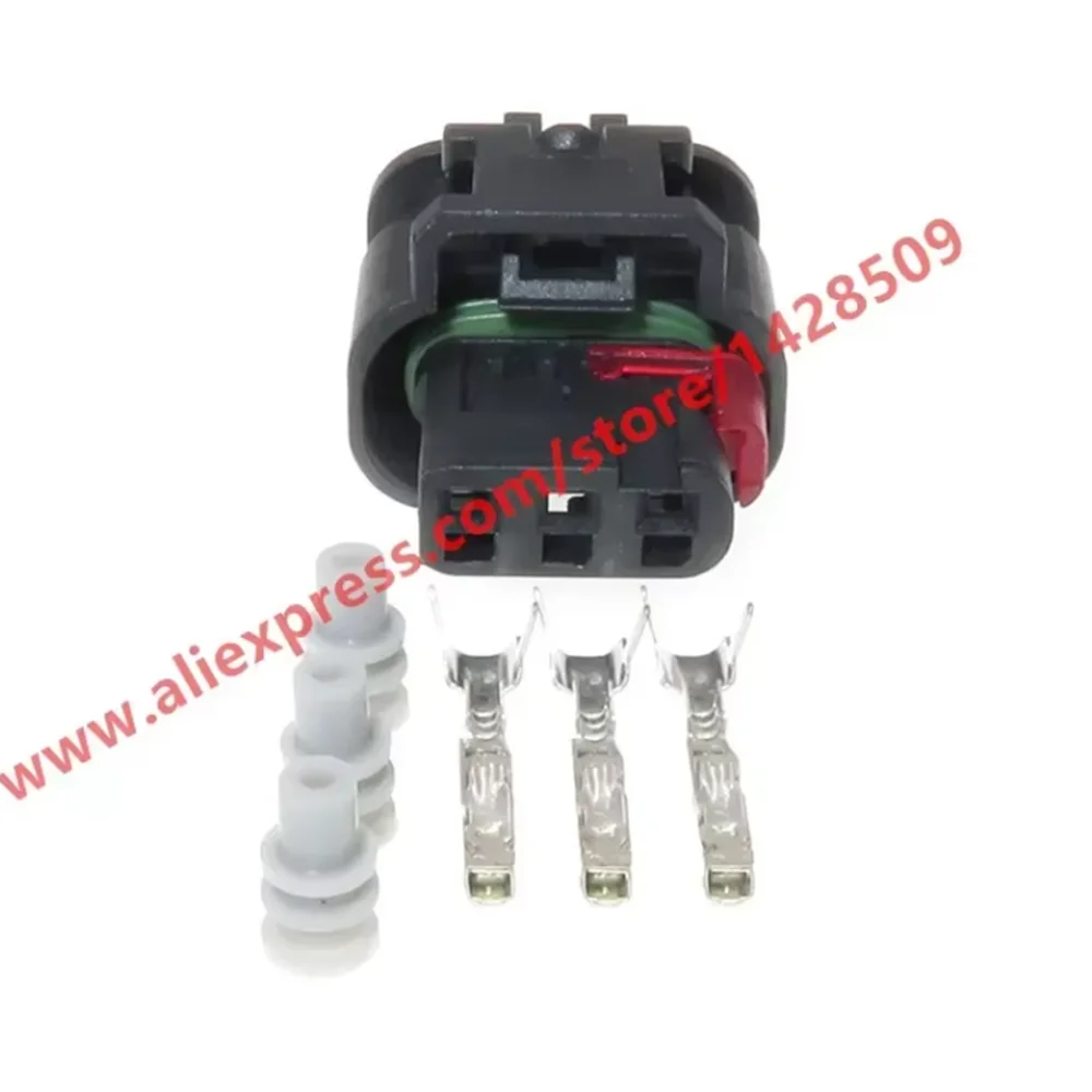 1 Set 3 Pin Auto Reversing Radar Probe Cable Conenctor Waterproof Female Wire Plug For Ford Land Rover 1488991-1