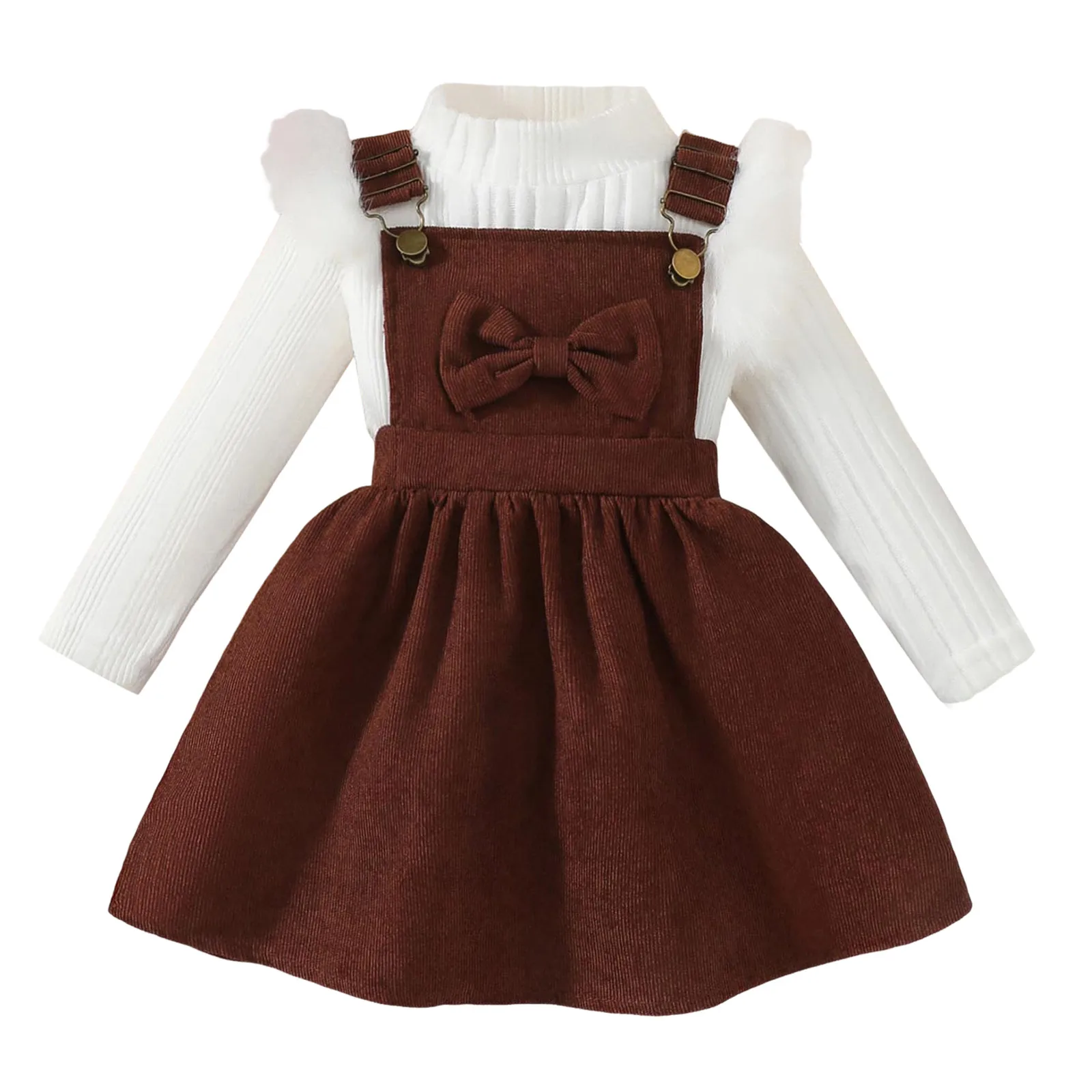 

Children Sweatpants And Hoodie Toddler Girl Christmas Outfits Plaid Dress Solid Shirt Suspender Skirt Kids Girls Girl Piece