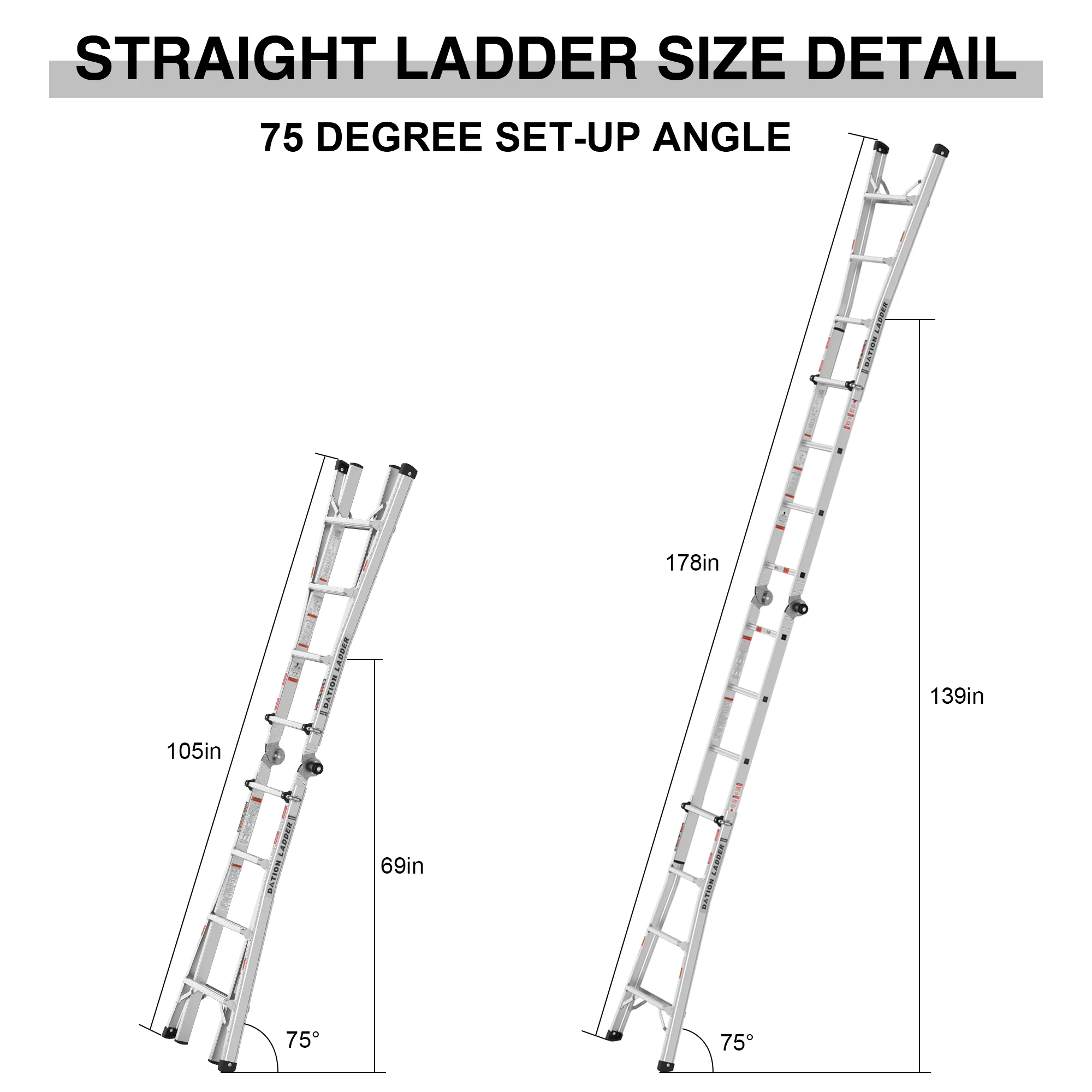 4 Step Ladder Durable Folding Aluminum Ladder Multipurpose Ladder ﻿