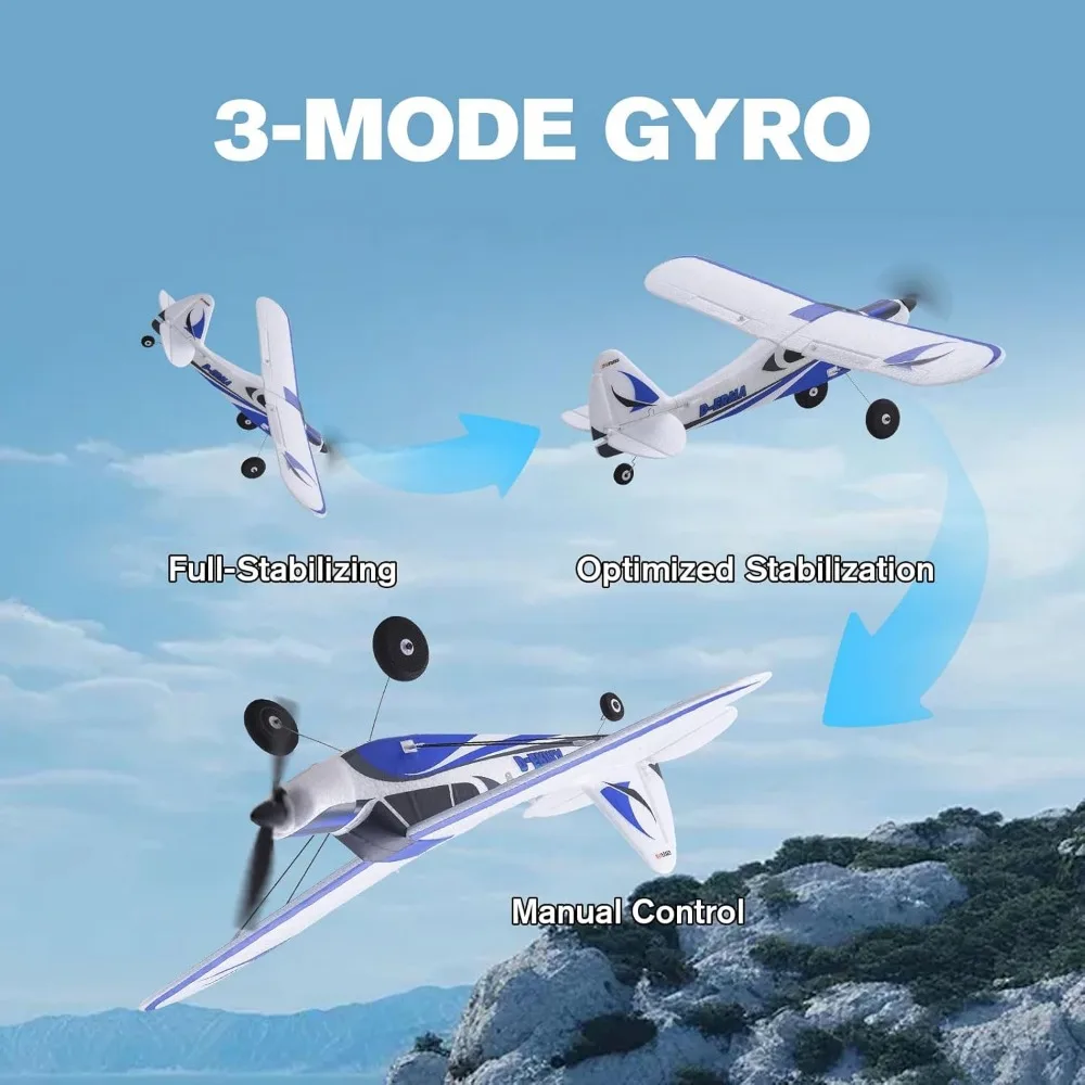 Avión RC PA-18 Super Cub de 500 mm para principiantes con 3 modos de vuelo, retorno con una sola tecla, espuma EPP duradera y accesorio