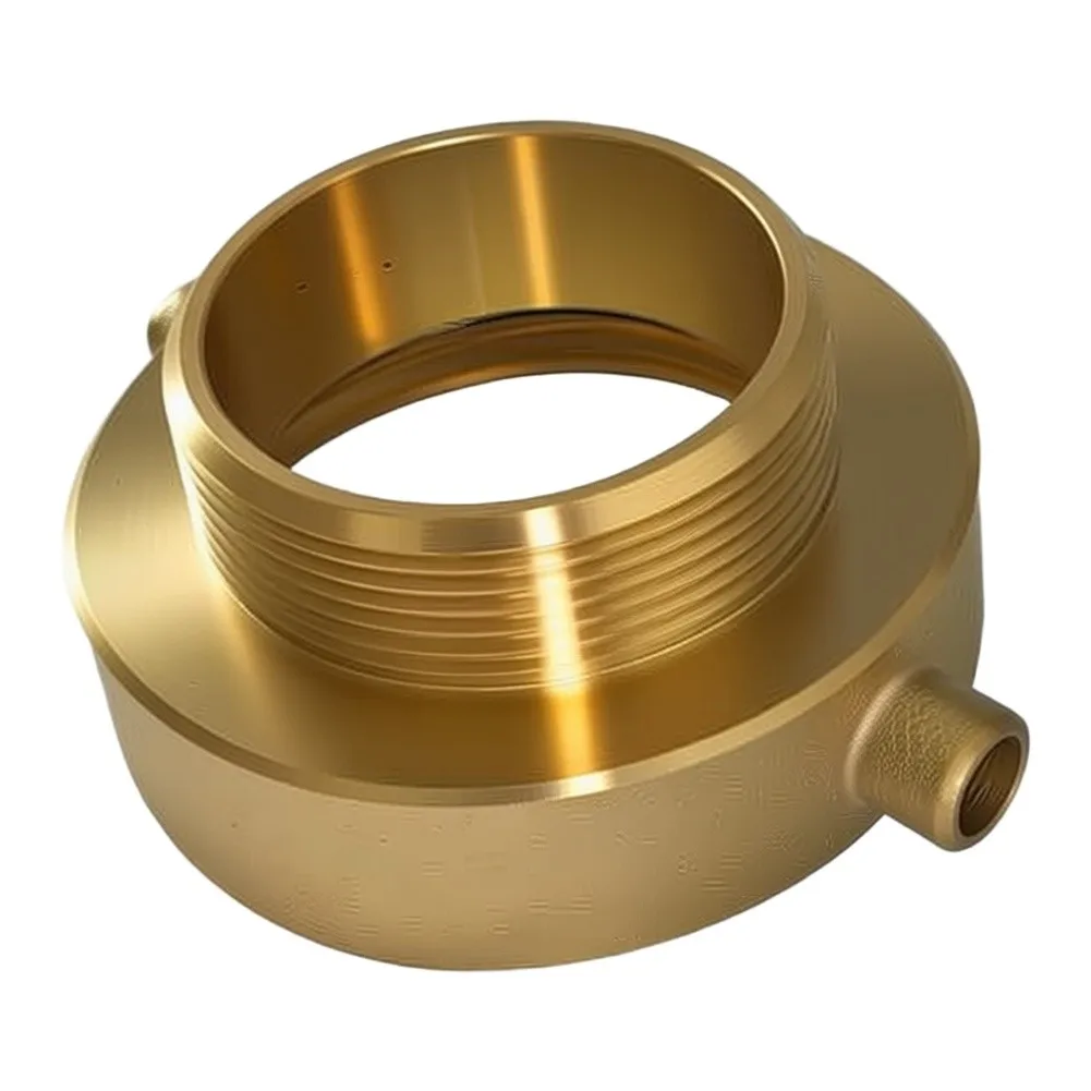 Brass Fire Hydrant Quick Connect Adapter 2-1/2 For NST to 2 NPT for Secure Non Rotating Connection to Water Hoses and Pipes