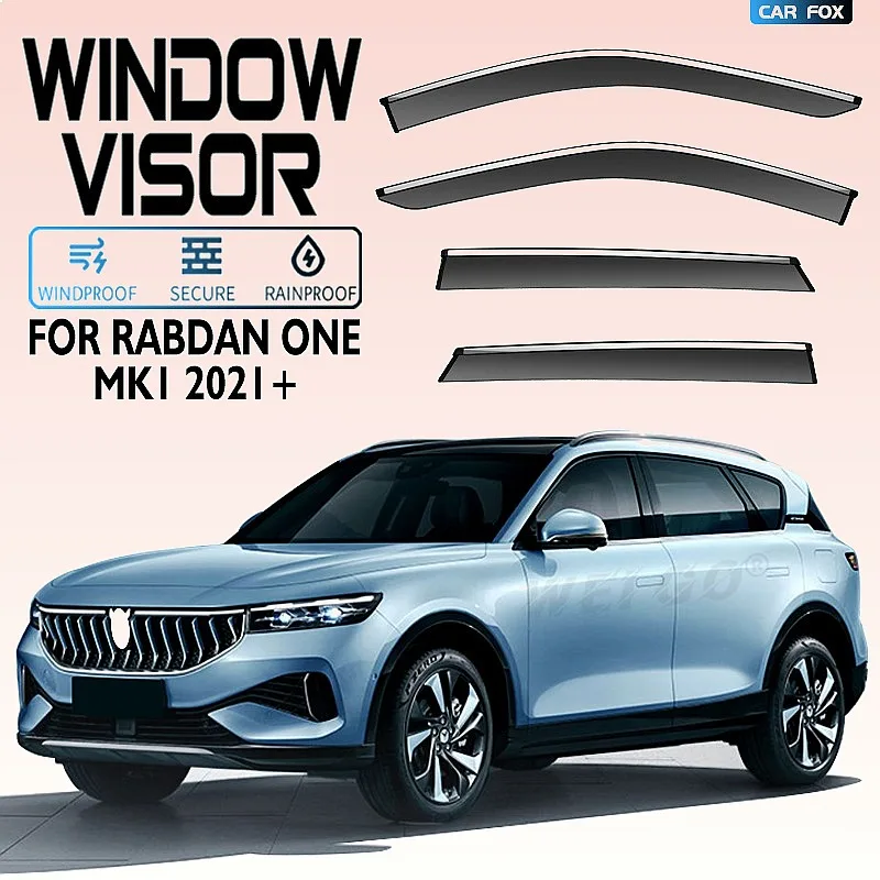 

For Rabdan One 2021+ Car Window Visor Rain Guard Awning Shield Side Wind Deflector Auto Accessories Styling