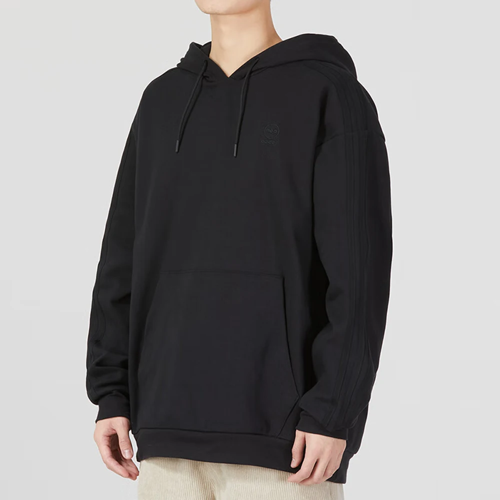 

Adidas Originals Line Classic Black Hoodie Soft Durable Minimalist Style For Urban Casual Moments