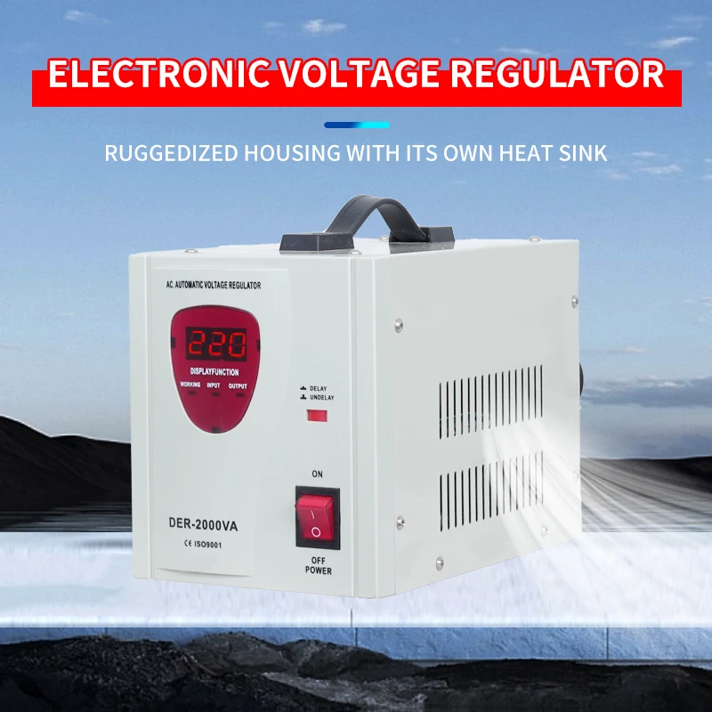 DER 1500W Single Phase LCD Display Voltage Relay Regulator 220V Teaching Experiments Voltage Stabilizer
