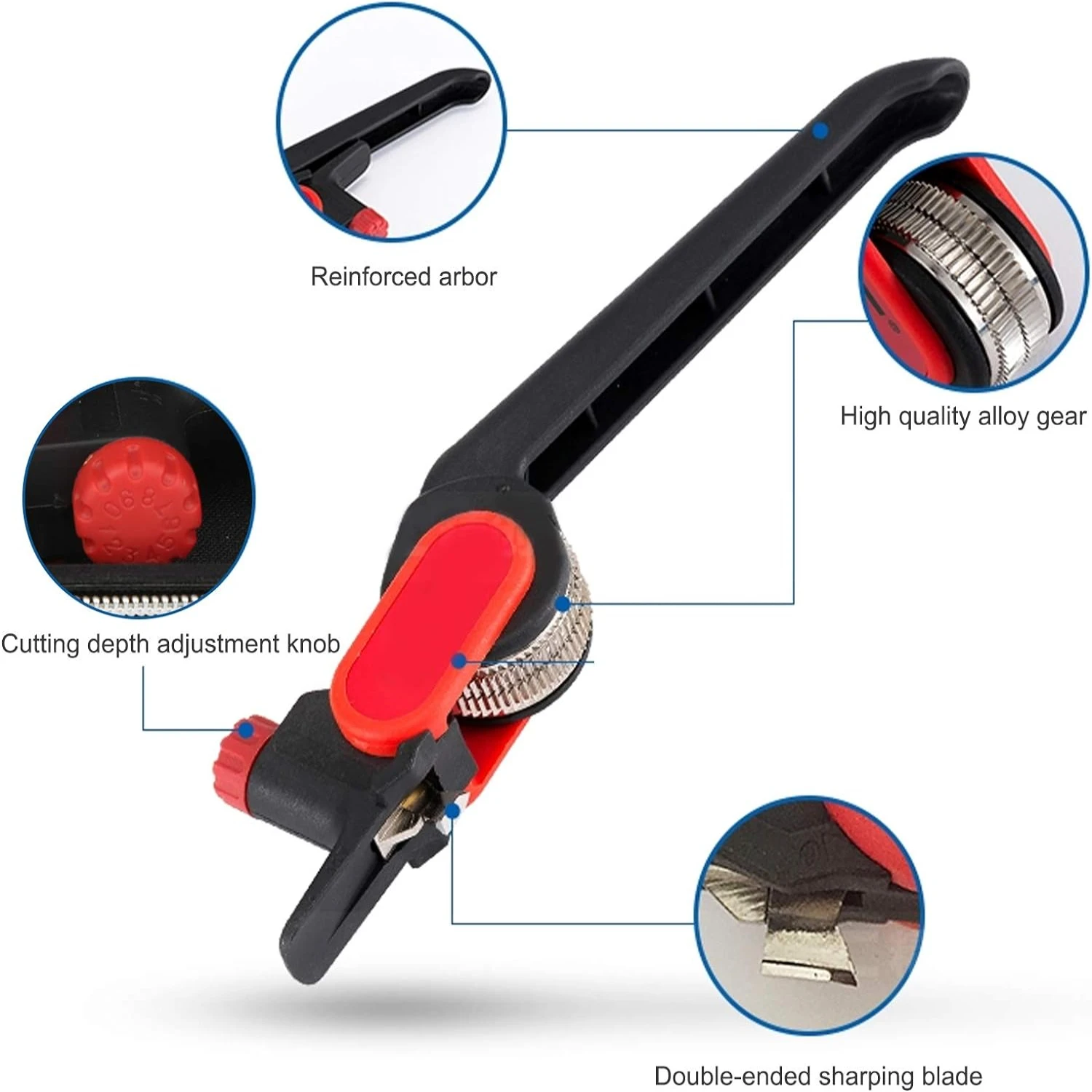 ion for Electricians and DIY Enthusiasts - Convenient One-Hand Operation for Quick and Accurate Stripping Results - Ergonomicall