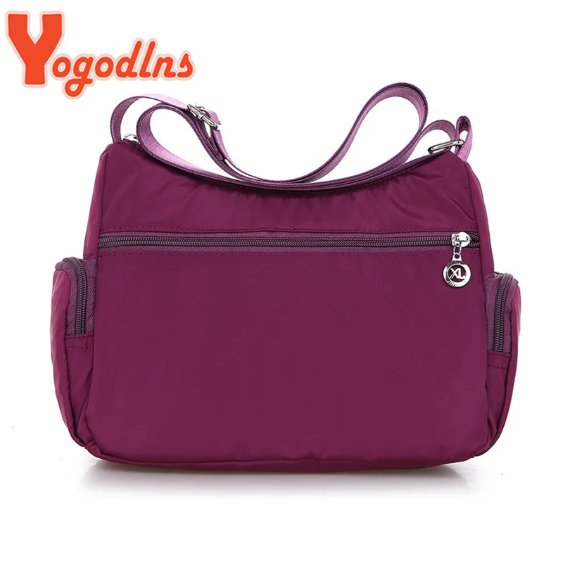 Yogodlns Oxford Waterproof Shoulder Bag Women Casual Crossbody Bag Multifunction Shopping Handbag Large Capacity Messenger Bag