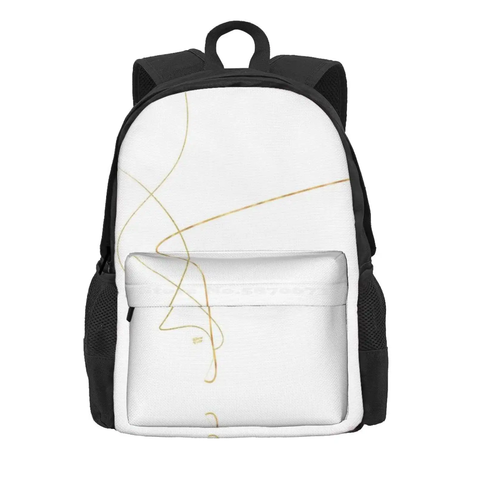 Kintsugi 2 #Art #Decor #Buyart #Japanese #Gold #White #Kirovair #Design Hot Sale Schoolbag Backpack Fashion Bags Style Cool