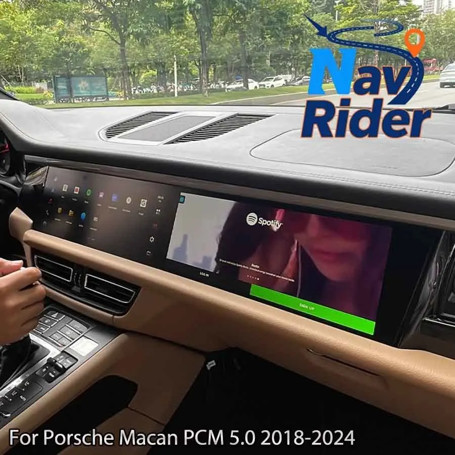 

24,6-дюймовый двойной экран для Porsche Macan PCM 5.0 2018-2024, GPS, Carplay, аудио DSP, навигация, стерео, Android Auto, мультимедийный проигрыватель, автомобильная магнитола