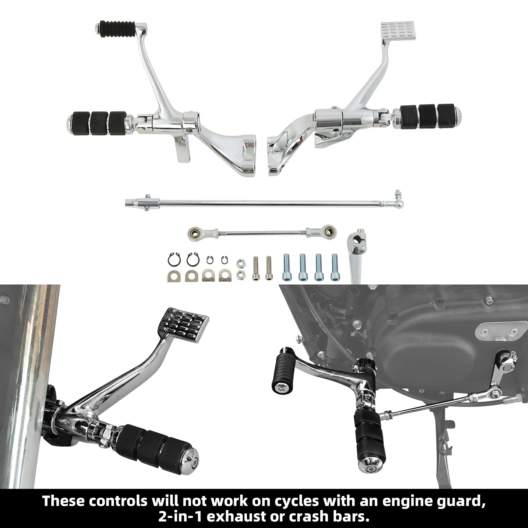 Motorcycle Forward Control Pegs Lever Linkage For Harley Sportster XL883 XL1200 2014-later