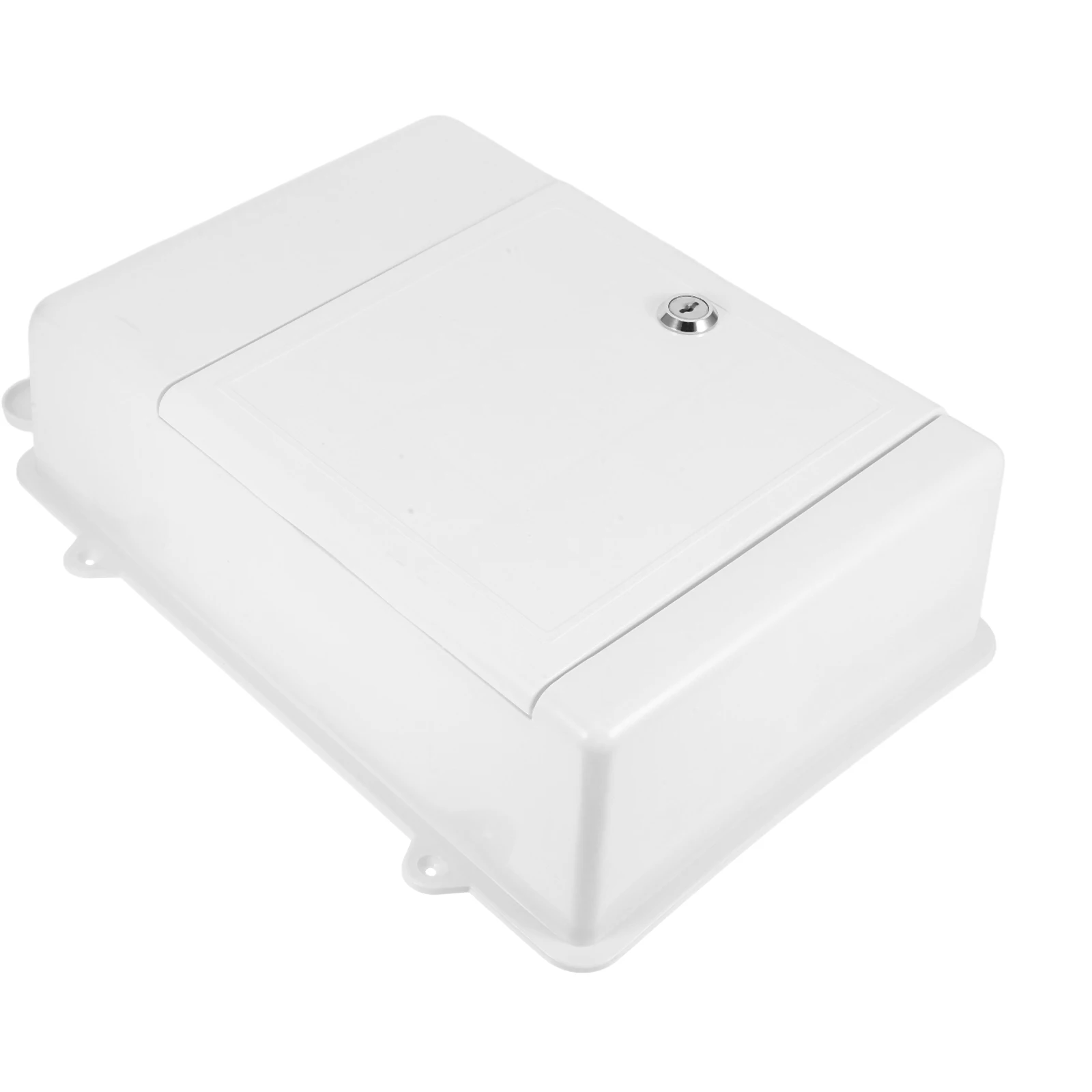 

Wall Mounted Mailbox Plastic Secure White Key Lock Storage Box for Letters Suggestions Reports Takeaway Electronics Waterproof