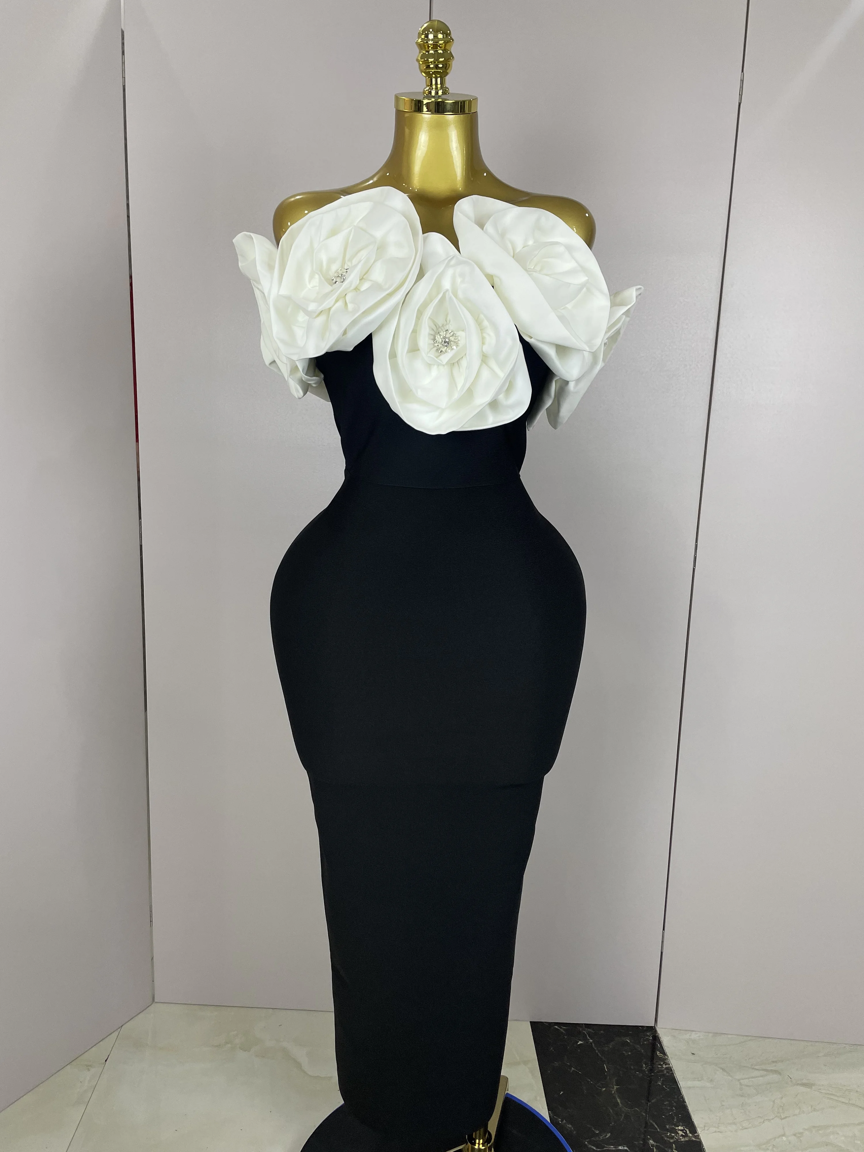 

Новое стереоскопическое платье с красными цветами, сексуальное, с открытыми плечами, длиной до щиколотки, на бретелях, для женщин, на день рождения, вечеринку, свадьбу, наряд для торжественных мероприятий.