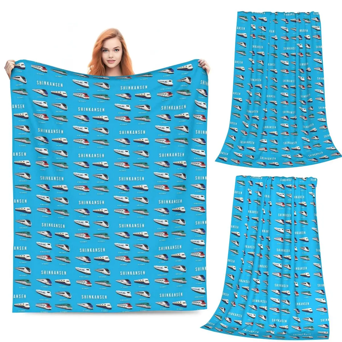 

Japanese Shinkansen Bullet Trains Blanket Flannel Sofa Breathable Throw Blankets for Home Bedroom Outdoor Throws Bedspread Quilt