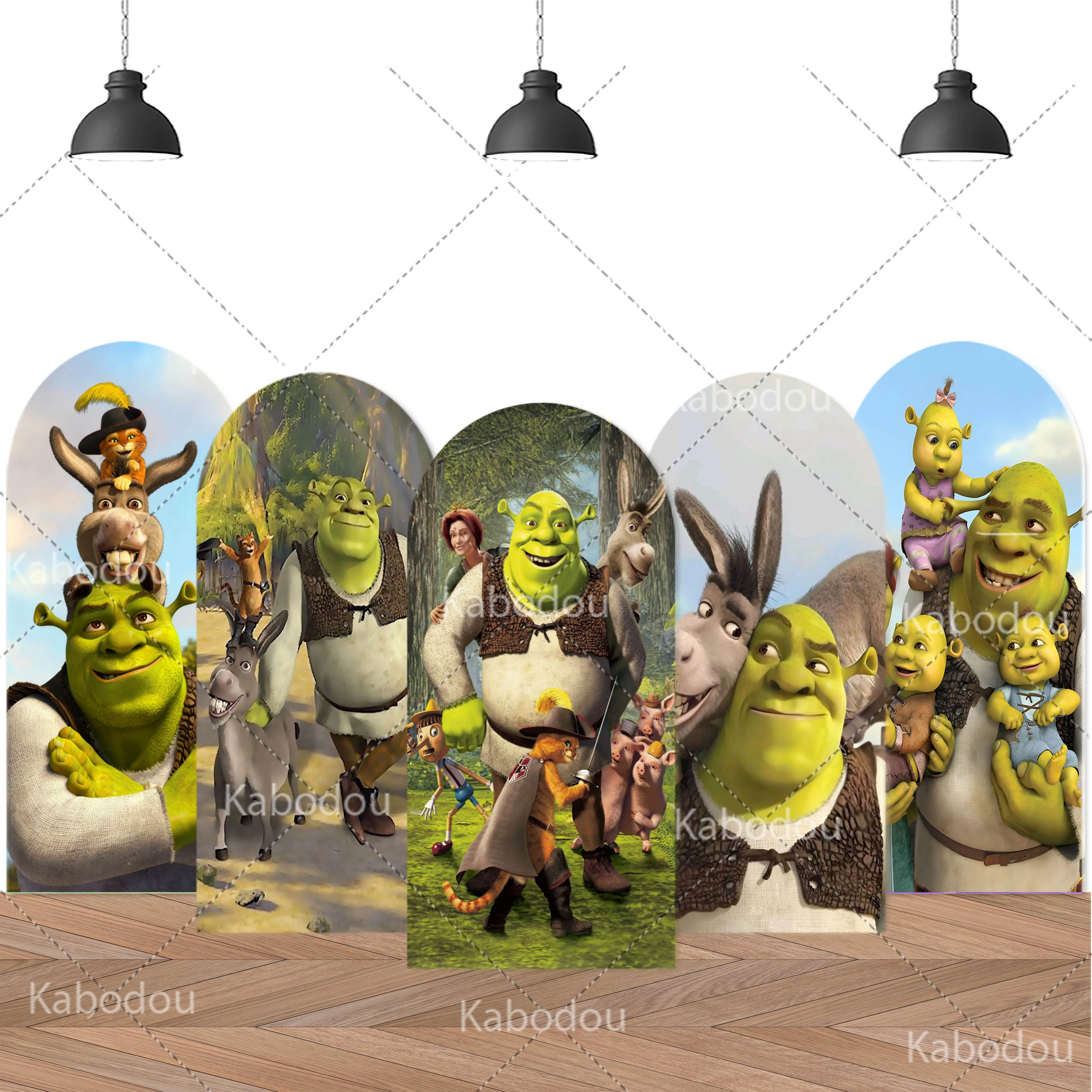 The Shreks Backdrop Arch Cover Boys Birthday Party Decoration Baby Shower Photo Photography Background Studio Prop