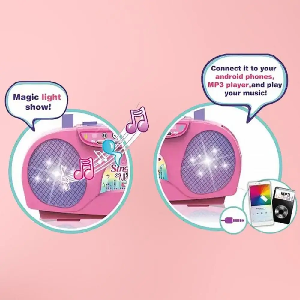 Nueva máquina educativa de canto para niños con luces, regalos, micrófono para niños, Karaoke, instrumento musical portátil, juguetes para niñas y niños