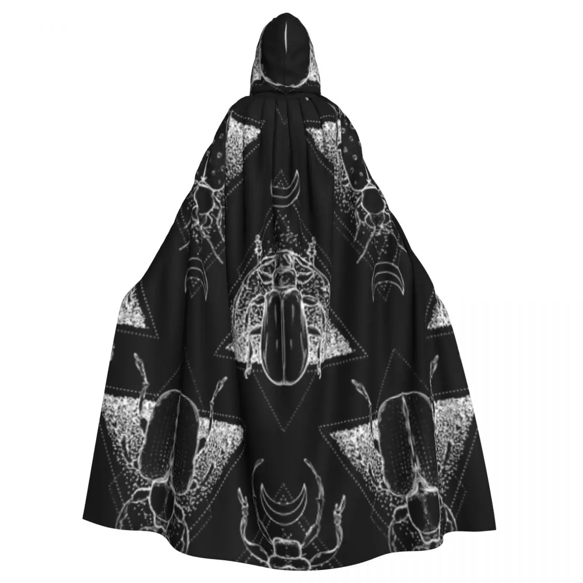 Beetle Sacred Geometry Cloak Hooded Cosplay Costume Halloween Adult Long Party Cape