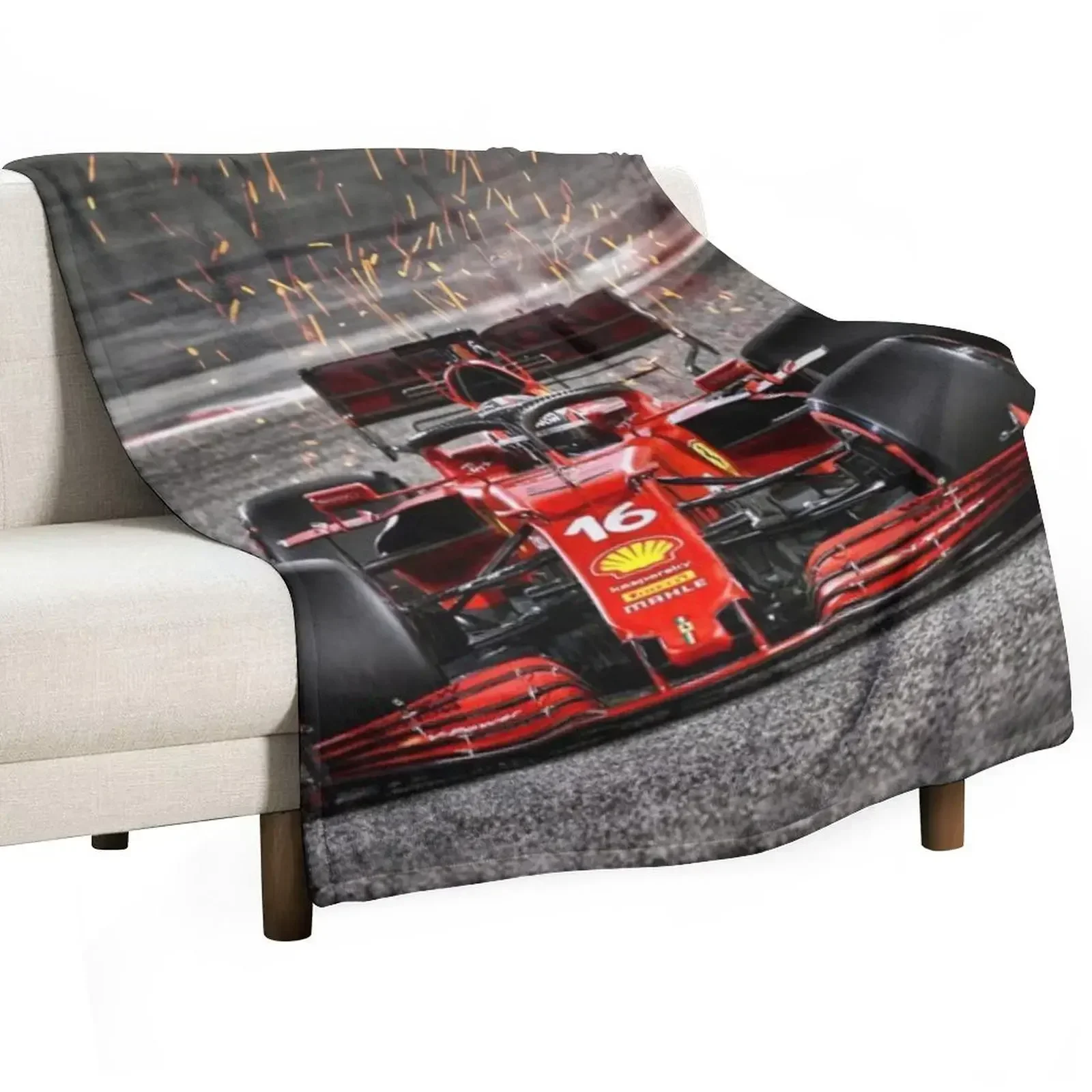 

Charles Leclerc Sparks - F1 16 Throw Blanket valentine gift ideas Large Flannel Fabric Decorative Throw Blankets