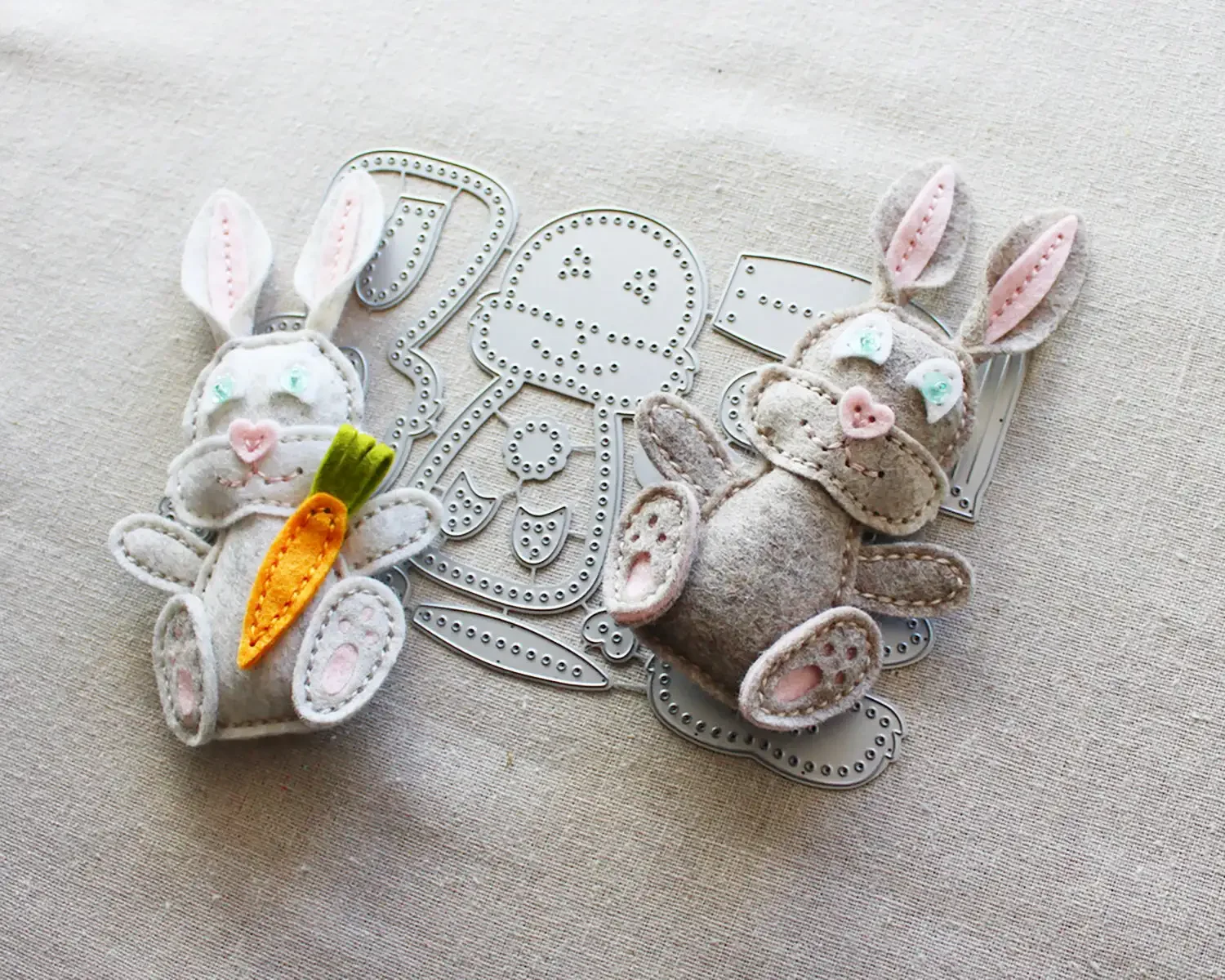 

Felt Die Rabbit Metal Cutting Dies For DIY Scrapbook Craft Decoration Template Supplies Greeting Card Spring Easter New