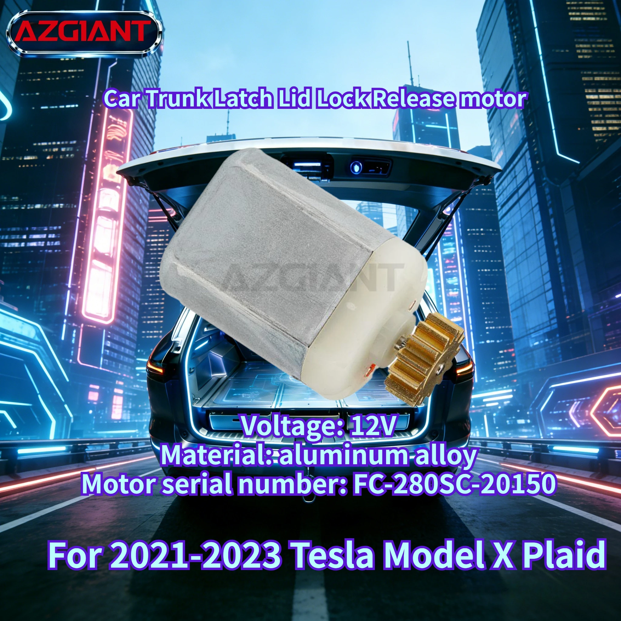 For 2021-2023 Tesla Model X Plaid Car Trunk Latch Lid Lock Release motor Brand new parts Auto Accessories OEM FC-280SC-20150