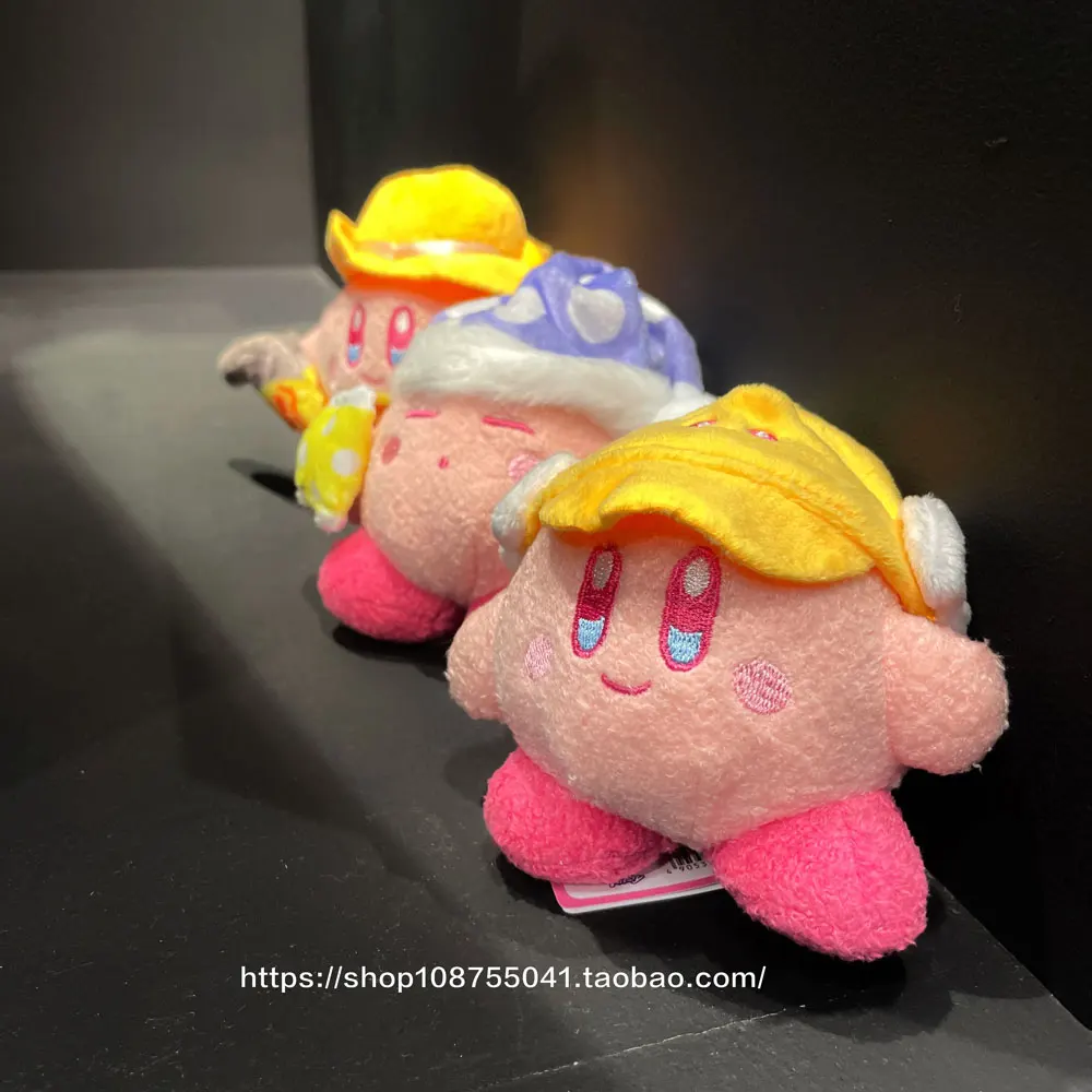 2025 novo 10cm estrela kirby estrela pingente bonito kawaii chapéu de pelúcia chaveiro saco pingente menina presente decoração ornamento
