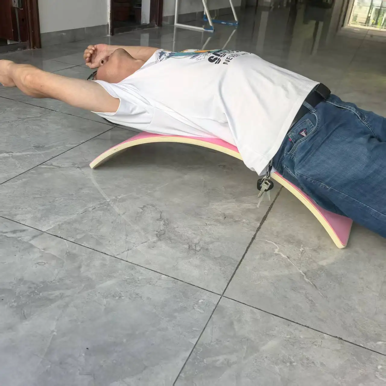 Large Rainbow Wooden Balance Board for Adults, 120KG Load Pilates Yoga Core Training Home Fitness Exercise Equipment