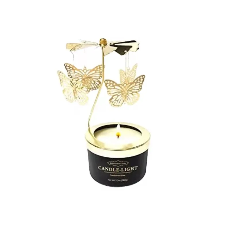 Spring Planting Rotating Candle Holder Ornaments Indoor Aromatherapy Candles for Birthday Gift Souvenirs Scented Candles