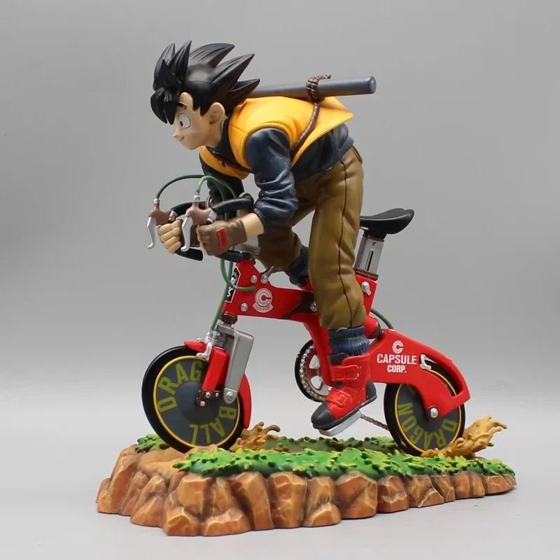 Dragon Ball Cartoon Son Goku Anime Figure Bicycle Goku Gk Statue Figurine Model Doll Pvc Collection Ornament Toys Gift