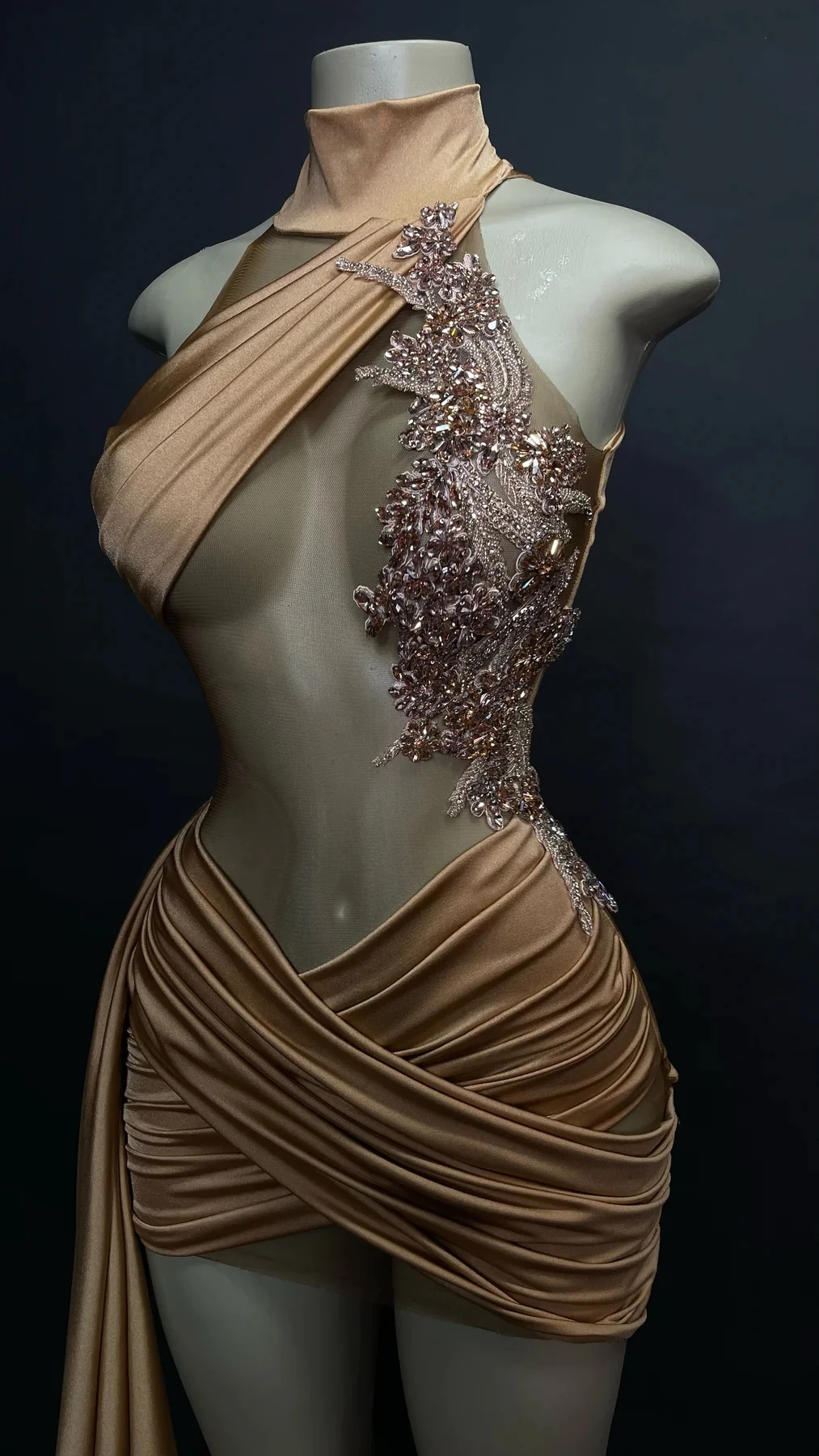 

Champagne Diamond Short Prom Dresses Black Girls Sexy Birthday Party Dresses African Mini Cocktail Dresses Homecoming Customized