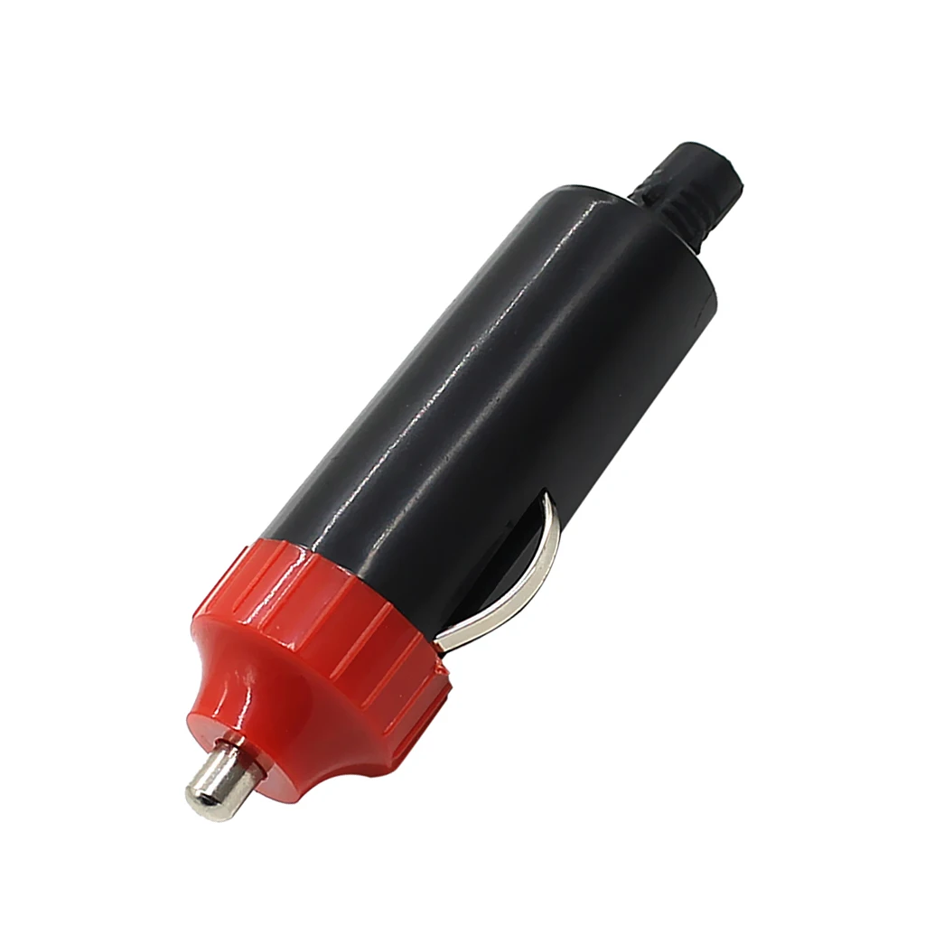 Universal Male Cigarette Lighter Plug Adapter 10A Fuse ABS Material Power Socket for 12V Car Electronic Devices