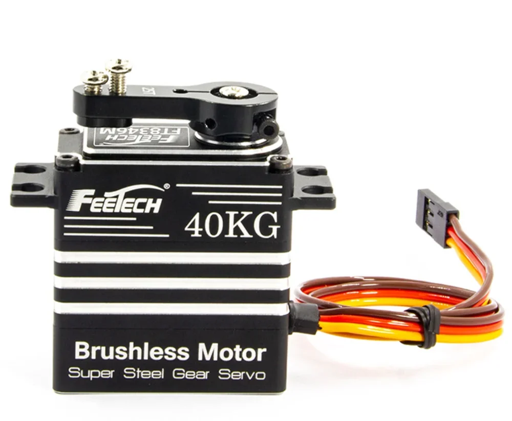 Feetech 7.4V 40kg Bezszczotkowy silnik serwo o wysokim momencie obrotowym FT8346M Cyfrowy 360 stopni Magnetyczny robot z przekładnią ze stali nierdzewnej DIY RC Car Servo
