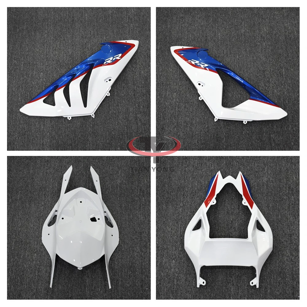 Image of Karosserie-Kunststoffteile für S1000RR 2009 2010 2011 2012 2013 2014 S1000 RR Hellweiß Rot Blau Motorrad-Verkleidungskomponenten