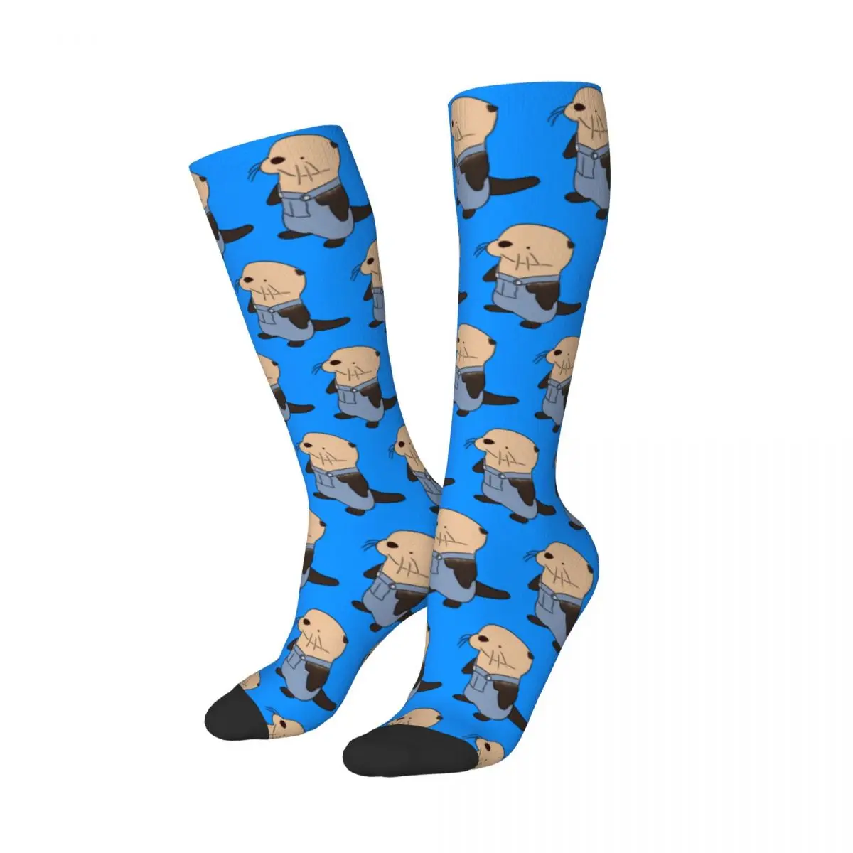 Kevin The Otter Socks Harajuku Sweat Absorbing Stockings All Season Long Socks Accessories for Unisex Christmas Gifts