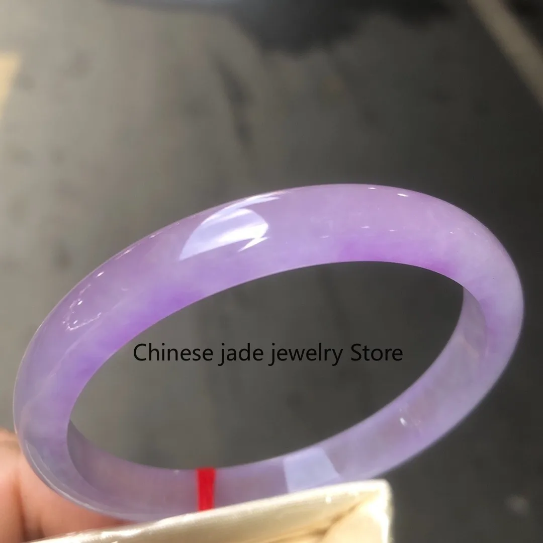 Real Natural high Ice Myanmar purple Jade jadeite bracelets bangle 58MM