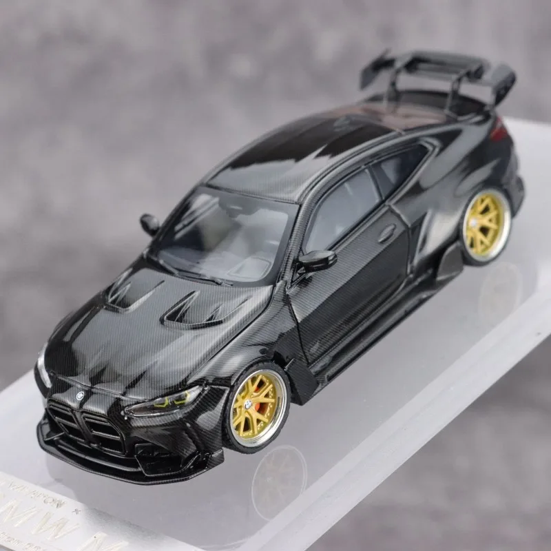 SW 1/64 G82 M4 ADRO BODY KIT Alle Carbon Zwarte Legering Motorvoertuig Speelgoed spuitgieten Metalen Model Collectie jongen Kerstcadeaus