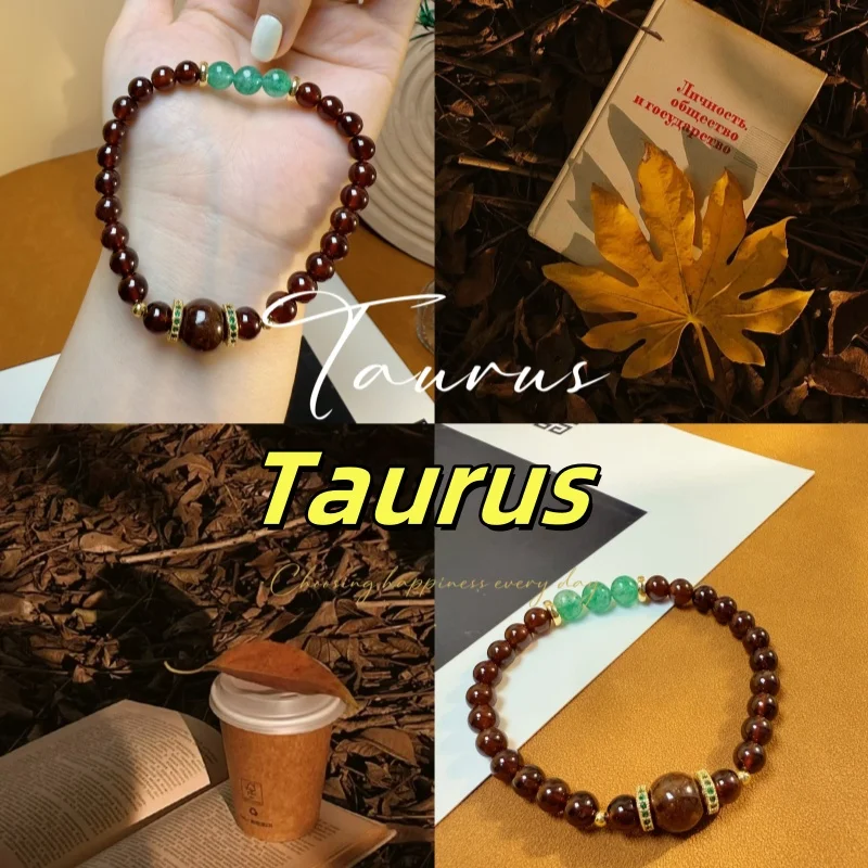 

Original 12 Zodiac charm bracelet, best-selling fashion accessory, Taurus crystal bracelet, couple love gift, exquisite jewelry,