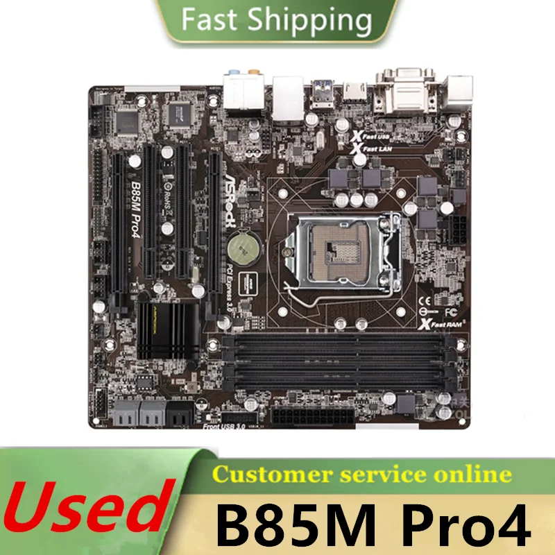 

100% Working B85M Pro4 B85 LGA 1150 i7 i5 i3 SATA3 USB3.0 Original