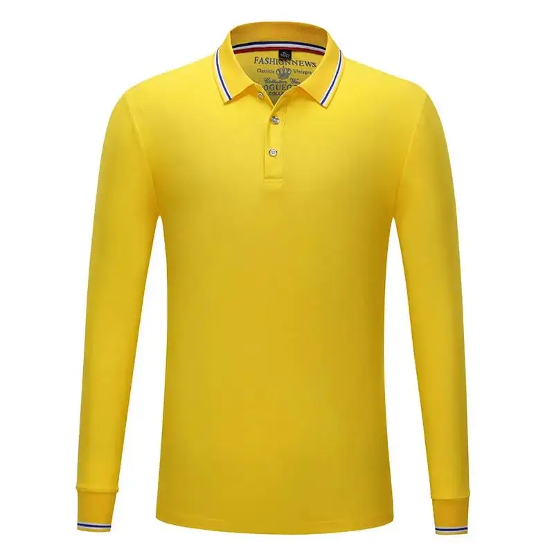 Lente Herfst 230g Katoenen poloshirt met lange mouwen Print Logo Geborduurde naam Heren Dames Design Custom Company Group Top