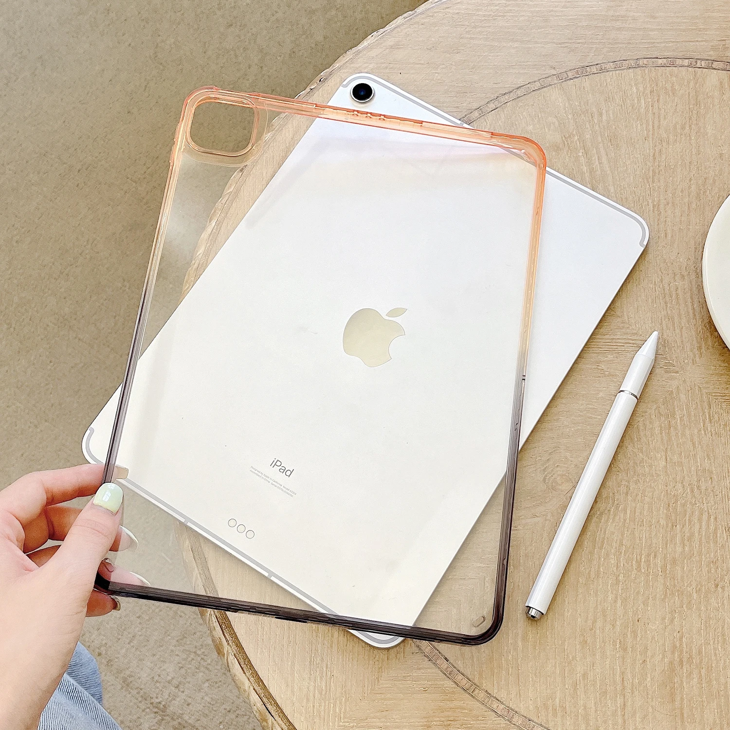 For iPad  7 8 9 10th Generation Case Air 3 4 5 Pro  9.7 10.2 10.5 10.9 11 12.9 inch Mini  6 Clear Hard Tablet Cover Cases