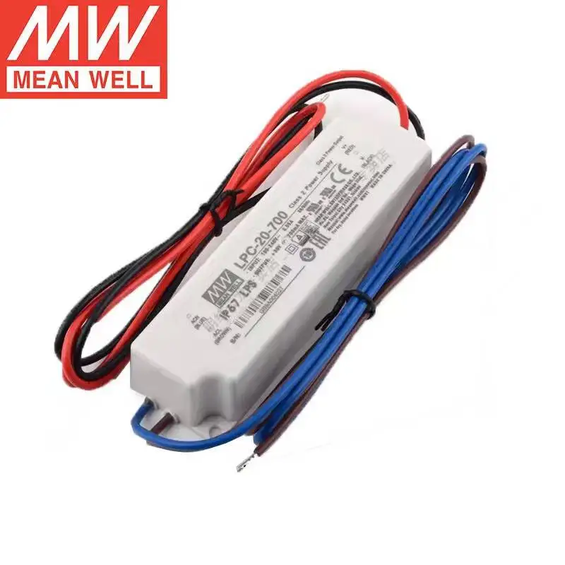 

MEAN WELL LPC-20-700 700mA Constant Current Single Output Switching Power Supply LED Driver IP67 Brand New Original Authentic