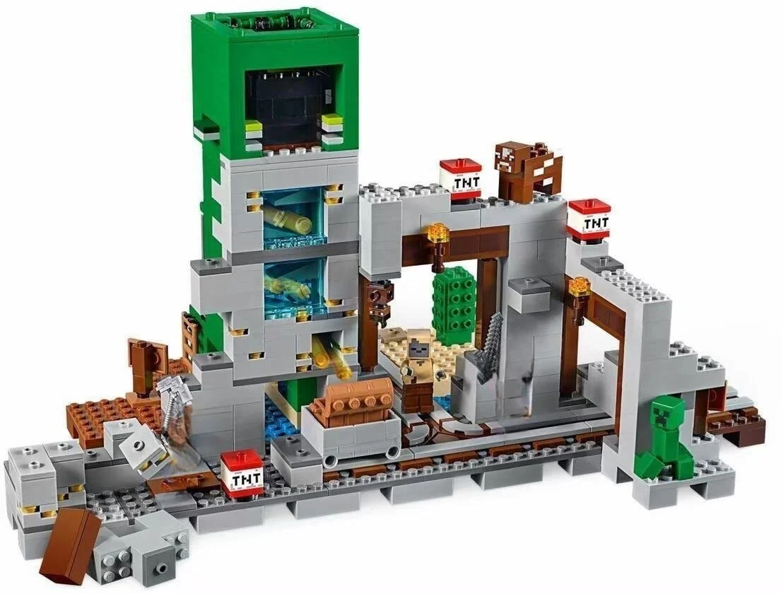 2025 New Green Statue Creeper Mine Model Hole Legoing Model Creative Building Block Toy Children's Birthday Holiday Gift