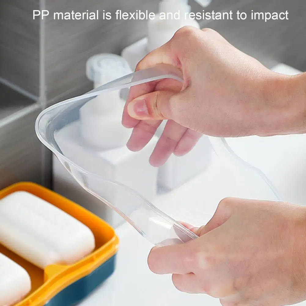 

Double Bar Soap Holder Modern Dual Compartment Soap Dish with Dust-proof Lid Quick Drain Design for Kitchen Bathroom for Shampoo