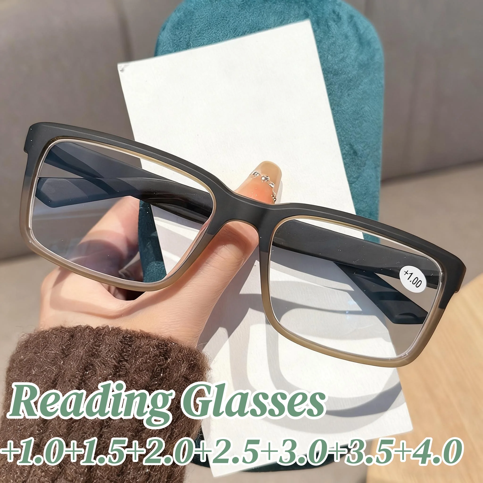 

Fashion 3 Colors Reading Glasses Women Vintage Square Frame Far Sight Eyeglasses Men Anti Blue Light Presbyopia Очки Для Чтения