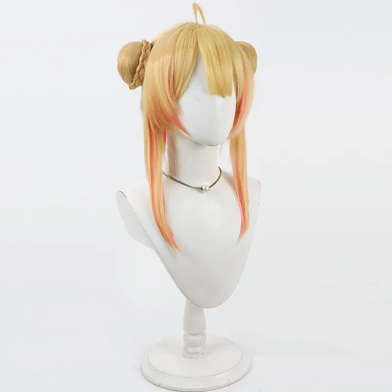 Mignon Virtual YouTube streamer Otonose Kanade cosplay wig dual color gradient separate double hair buns