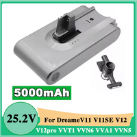 25.2V 5000mAh battery For Dreame V11 V11SE V12 VVT1 VVN6 VVA1 Replacement Battery Handheld Cordless Vacuum Cleaner Accessory