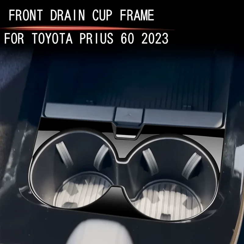 

FOR 2023 Toyota PRIUS 60 series Central control cup frame Decorative stickers for front water bottles Interior modification