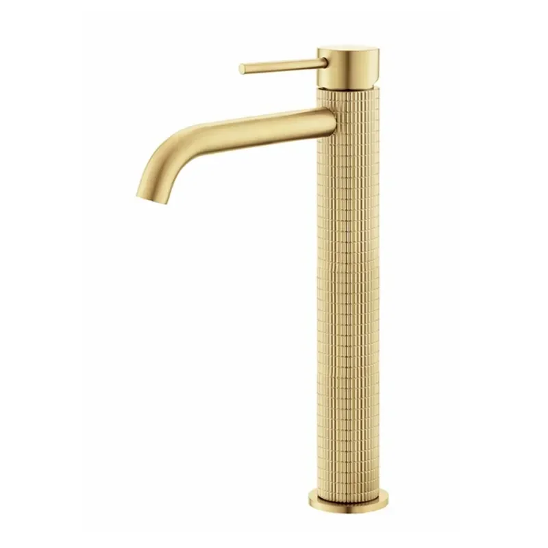 Geborsteld Rose Gold Badkamer Kraan Geborsteld Goud Wastafel Kraan Kunst Gesneden Wastafel Kraan Warm & Koud Grijs Toilet Kraan Kraan Waterkraan