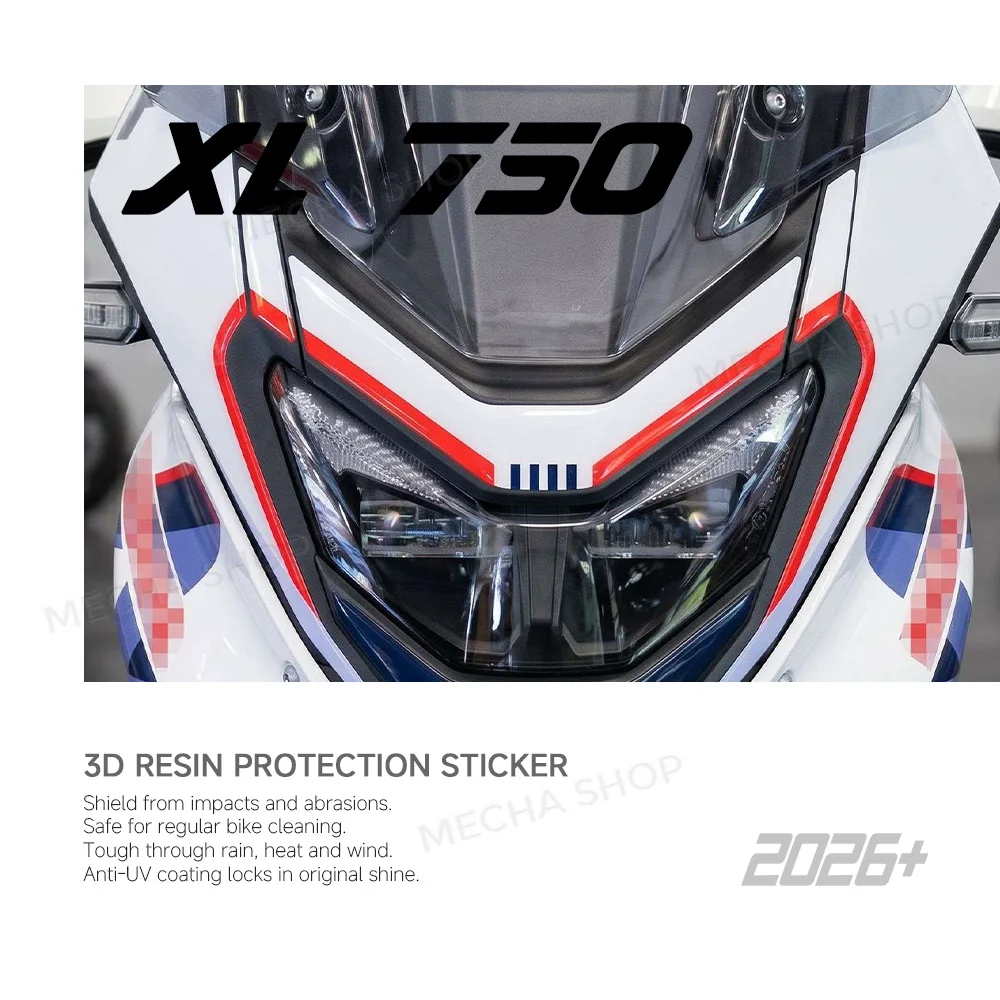 

For Transalp XL 750 2026 Front Protection Decal Decoration Waterproof 3D Resin Sticker Protection Kit