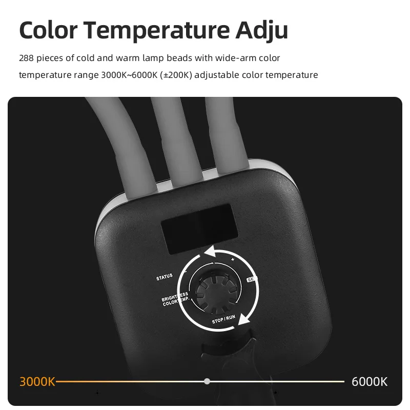 AMBITFUL AL-20 3000K-6000K 40W مزدوجة الأسلحة ملء LED الفيديو الضوئي شرائط طويلة مصباح ليد ليوتيوب Tiktok البث المباشر